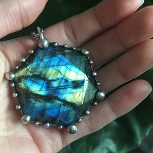 Callisto jewelry labradorite pendant necklace